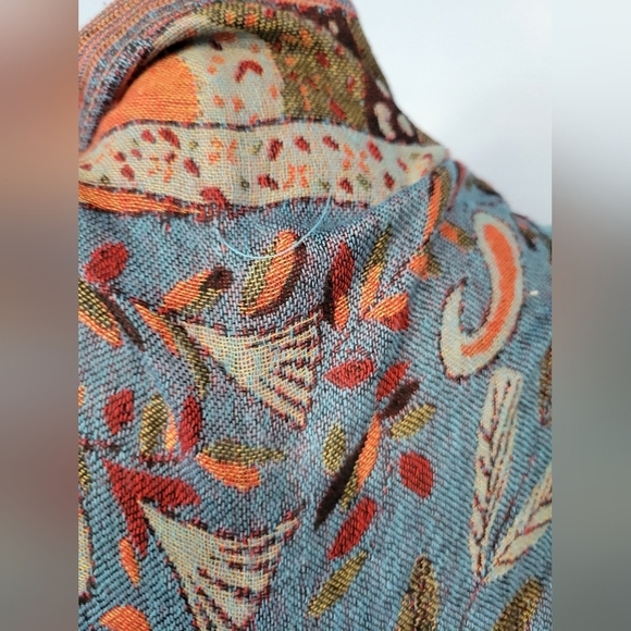 Tapestry Paisley Print Rectangle Scarf - Picture 6 of 9